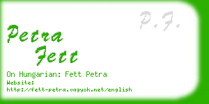petra fett business card